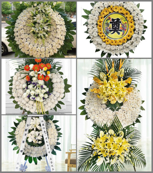湖北孝感市应城市杨岭镇龙集村花圈速递